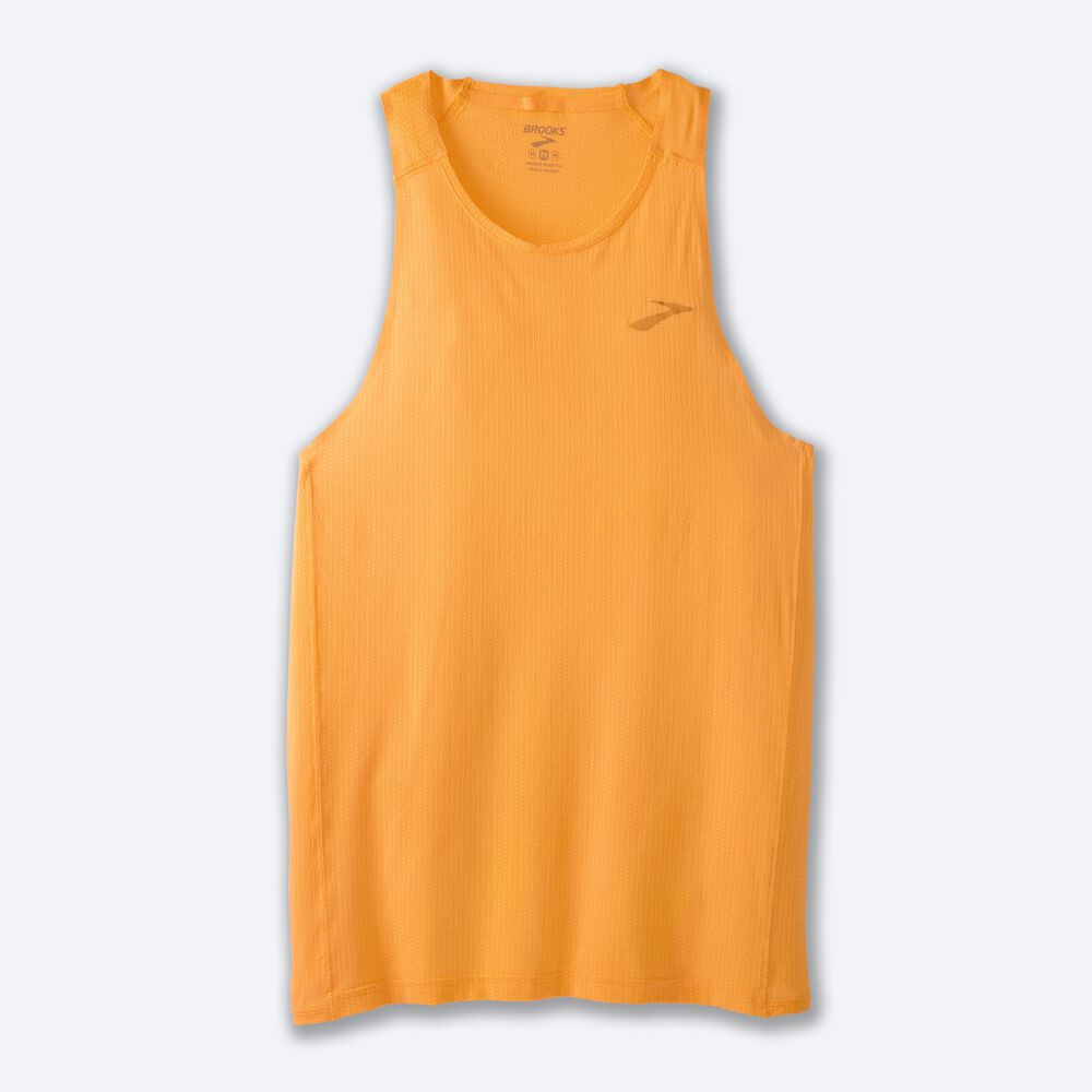 Brooks Atmosphere Singlet Linnen Herr Orange | THY-125970