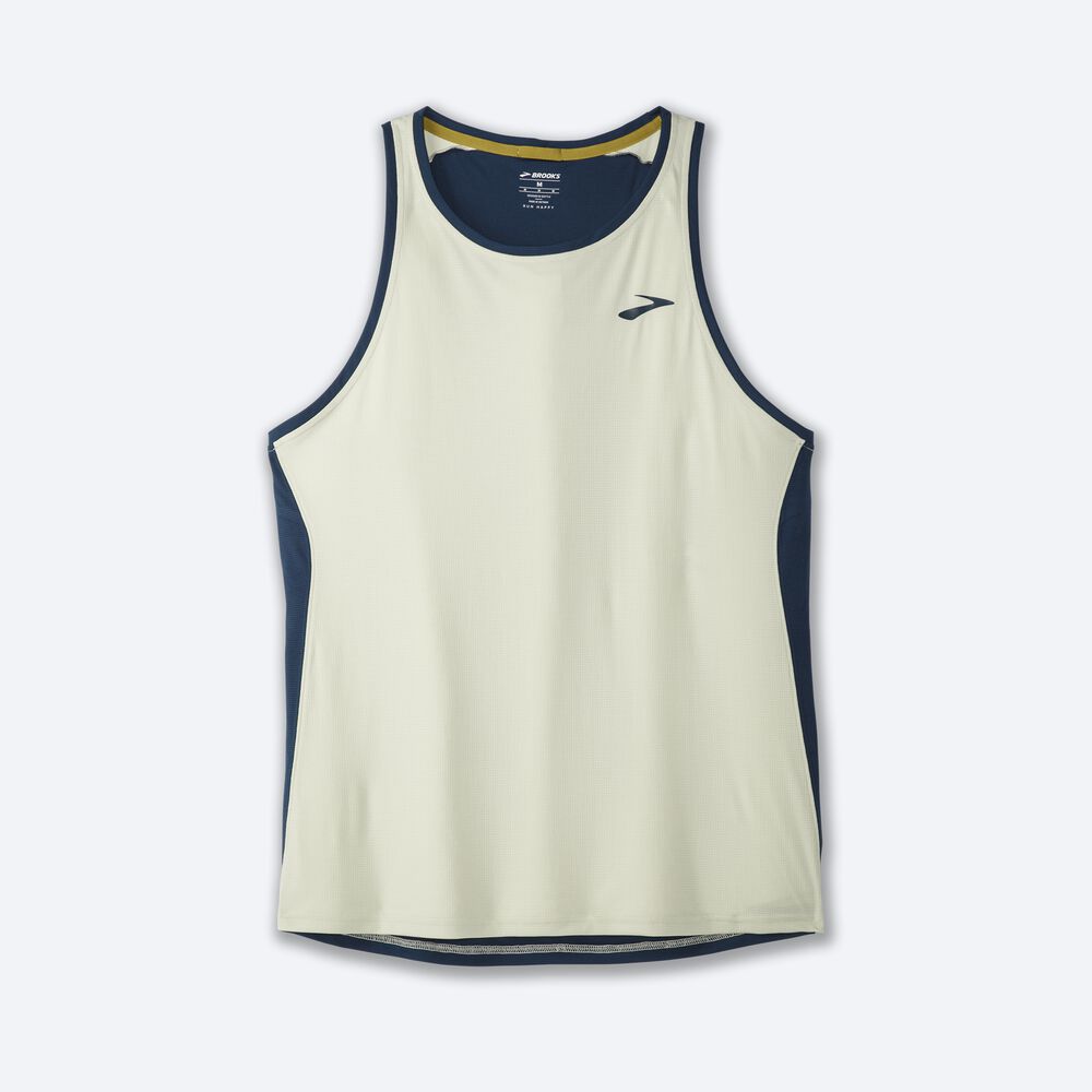 Brooks Atmosphere Singlet Linnen Herr Orange/Indigo | XZA-136805