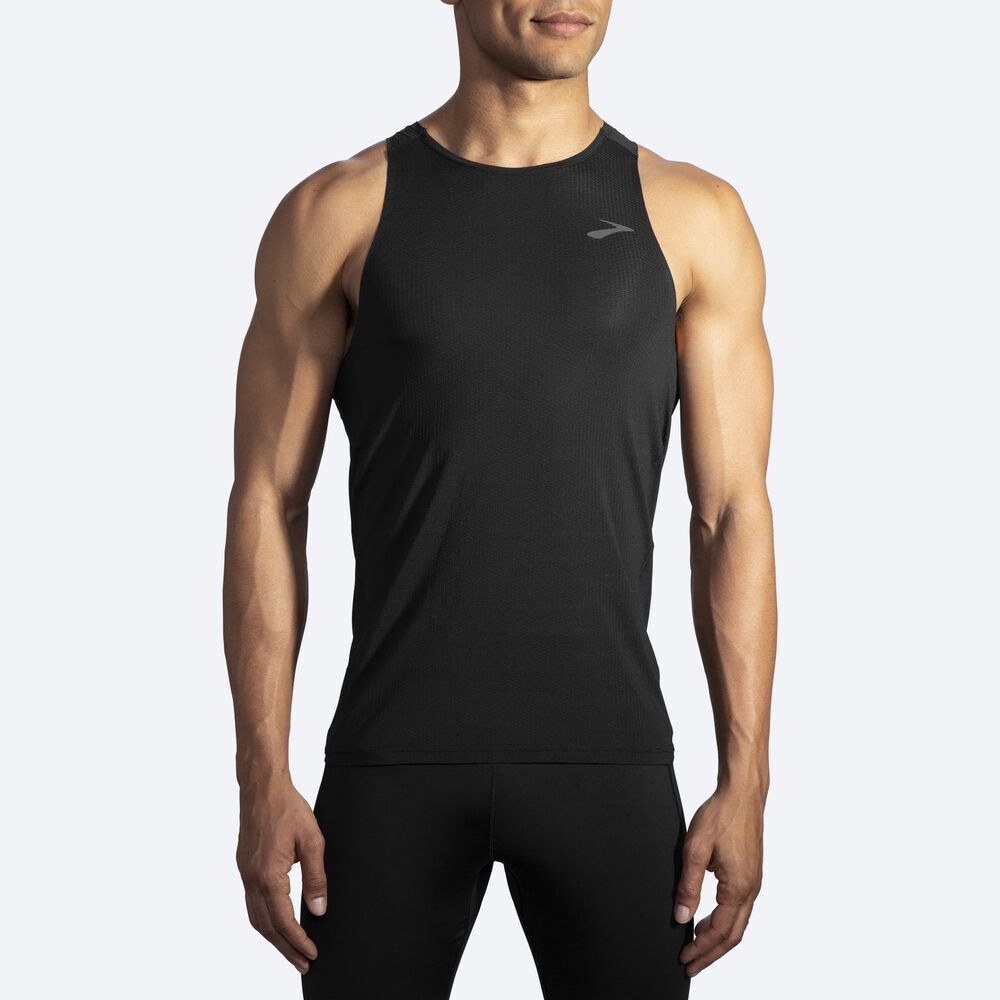 Brooks Atmosphere Singlet Linnen Herr Svarta | BLF-263487