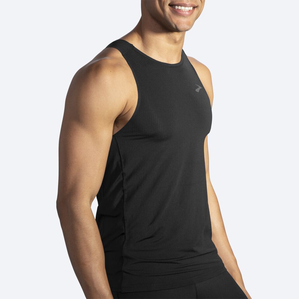 Brooks Atmosphere Singlet Linnen Herr Svarta | BLF-263487