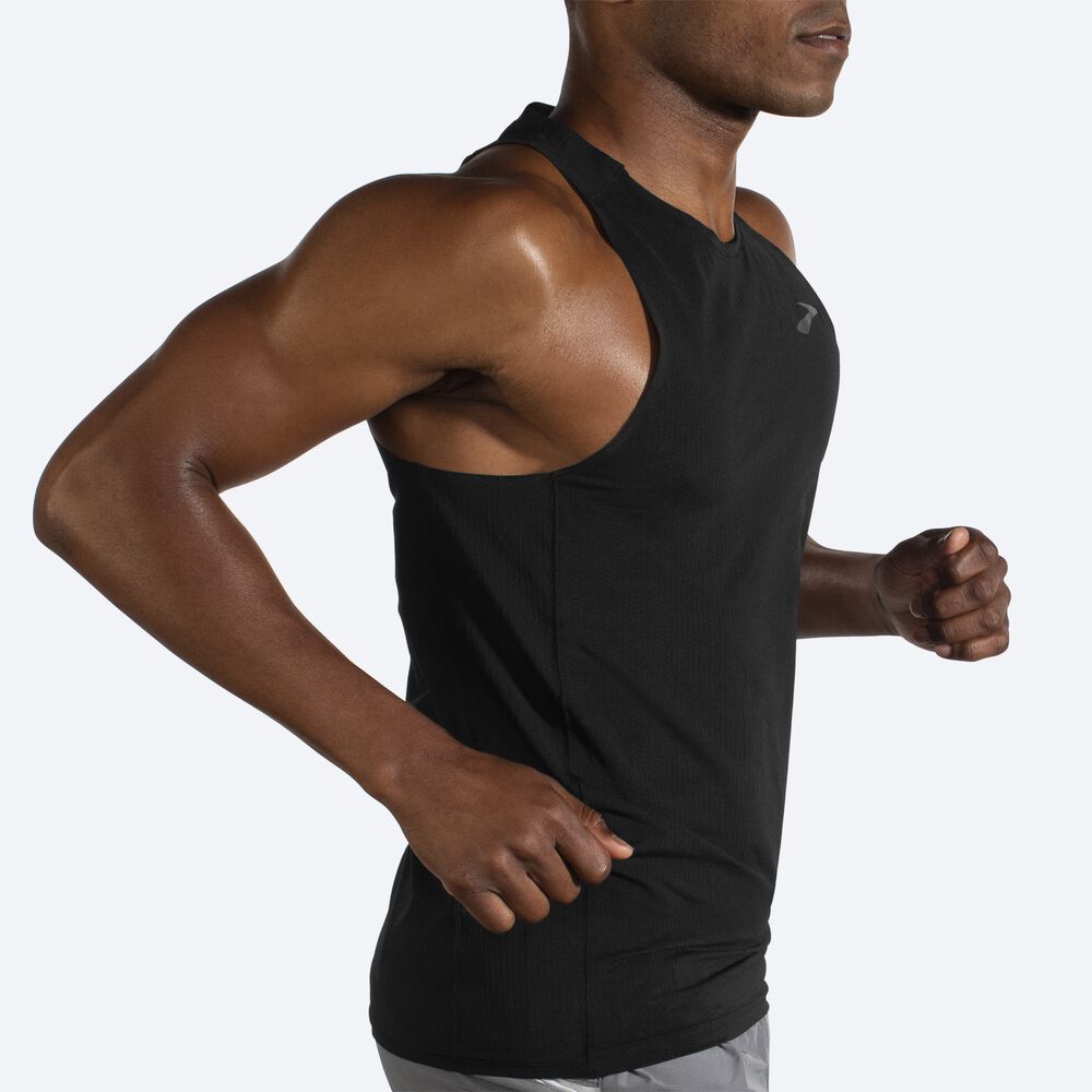 Brooks Atmosphere Singlet Linnen Herr Svarta | BLF-263487