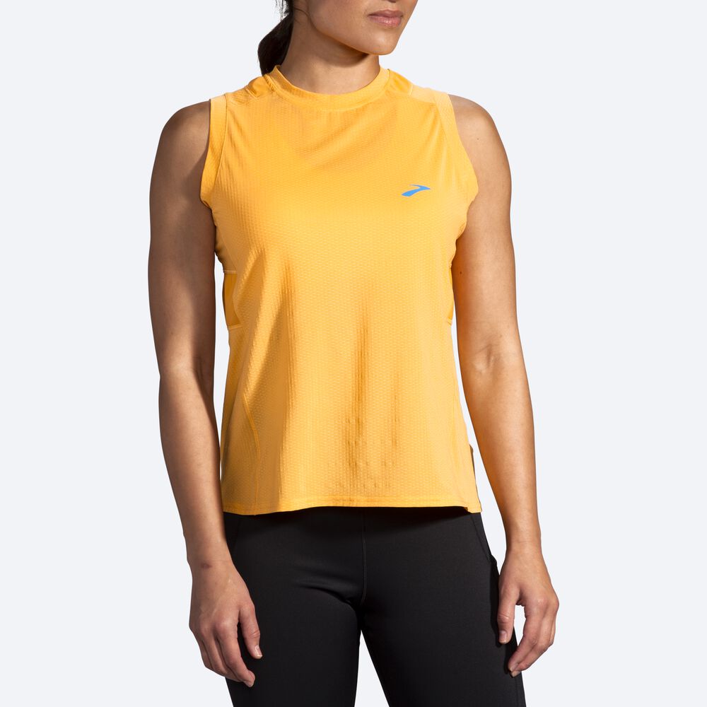 Brooks Atmosphere Ärmlös T-shirt Dam Gula | XRA-814920