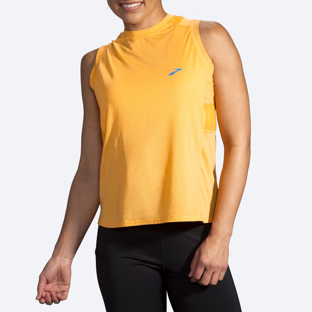 Brooks Atmosphere Ärmlös T-shirt Dam Gula | XRA-814920