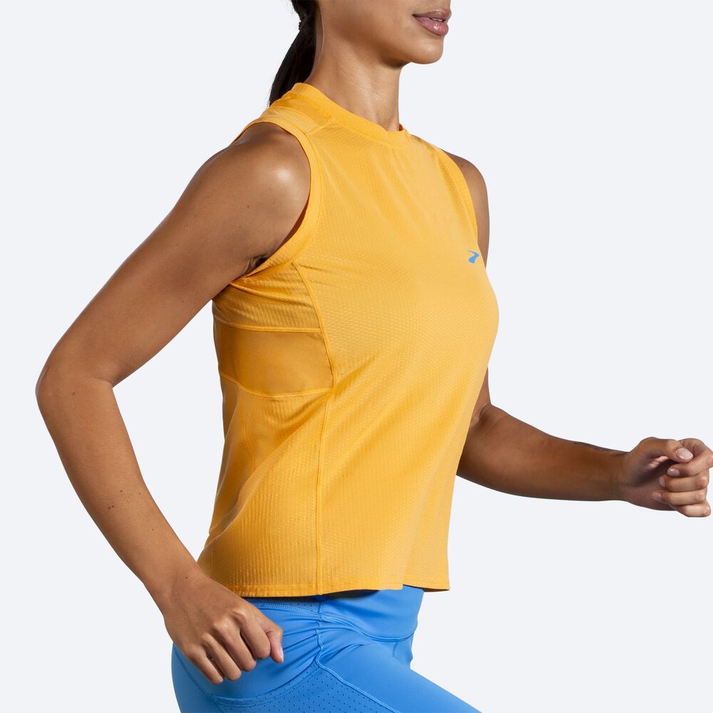 Brooks Atmosphere Ärmlös T-shirt Dam Gula | XRA-814920