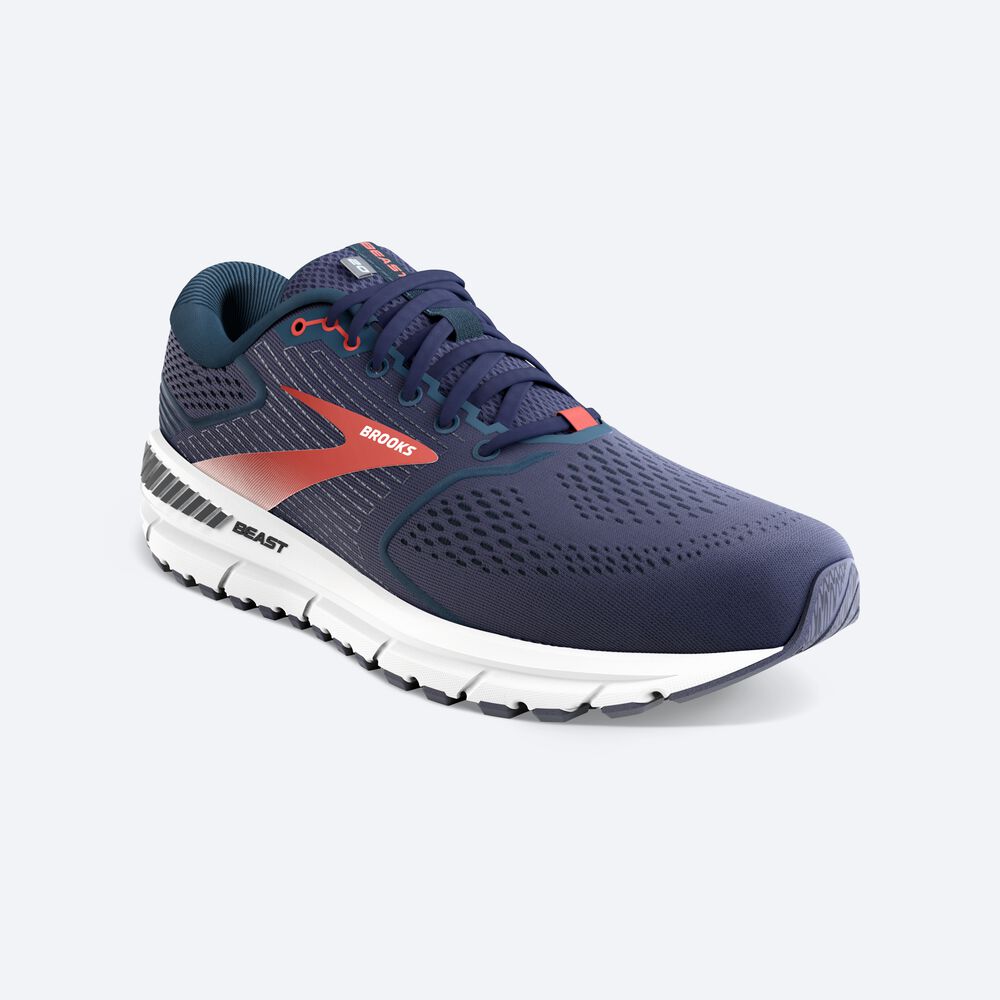 Brooks Beast '20 Löparskor Herr Marinblå/Röda | OLI-795208