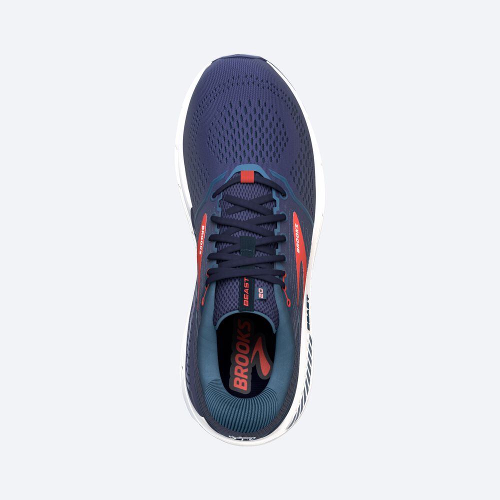 Brooks Beast '20 Löparskor Herr Marinblå/Röda | OLI-795208