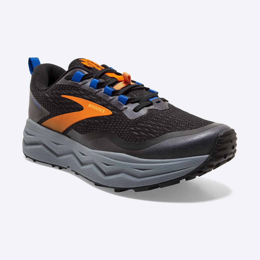 Brooks Caldera 5 Trailskor Herr Svarta/Orange/Blå | NQC-259603