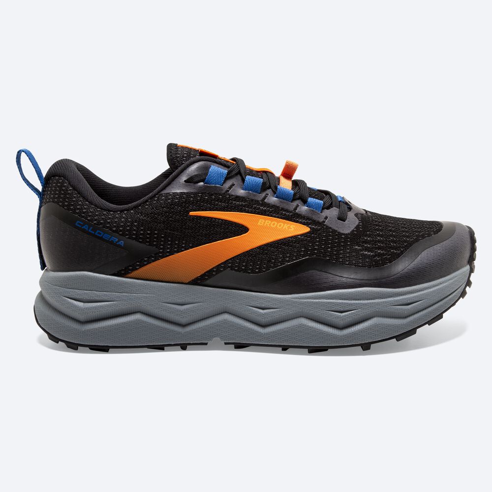 Brooks Caldera 5 Trailskor Herr Svarta/Orange/Blå | NQC-259603