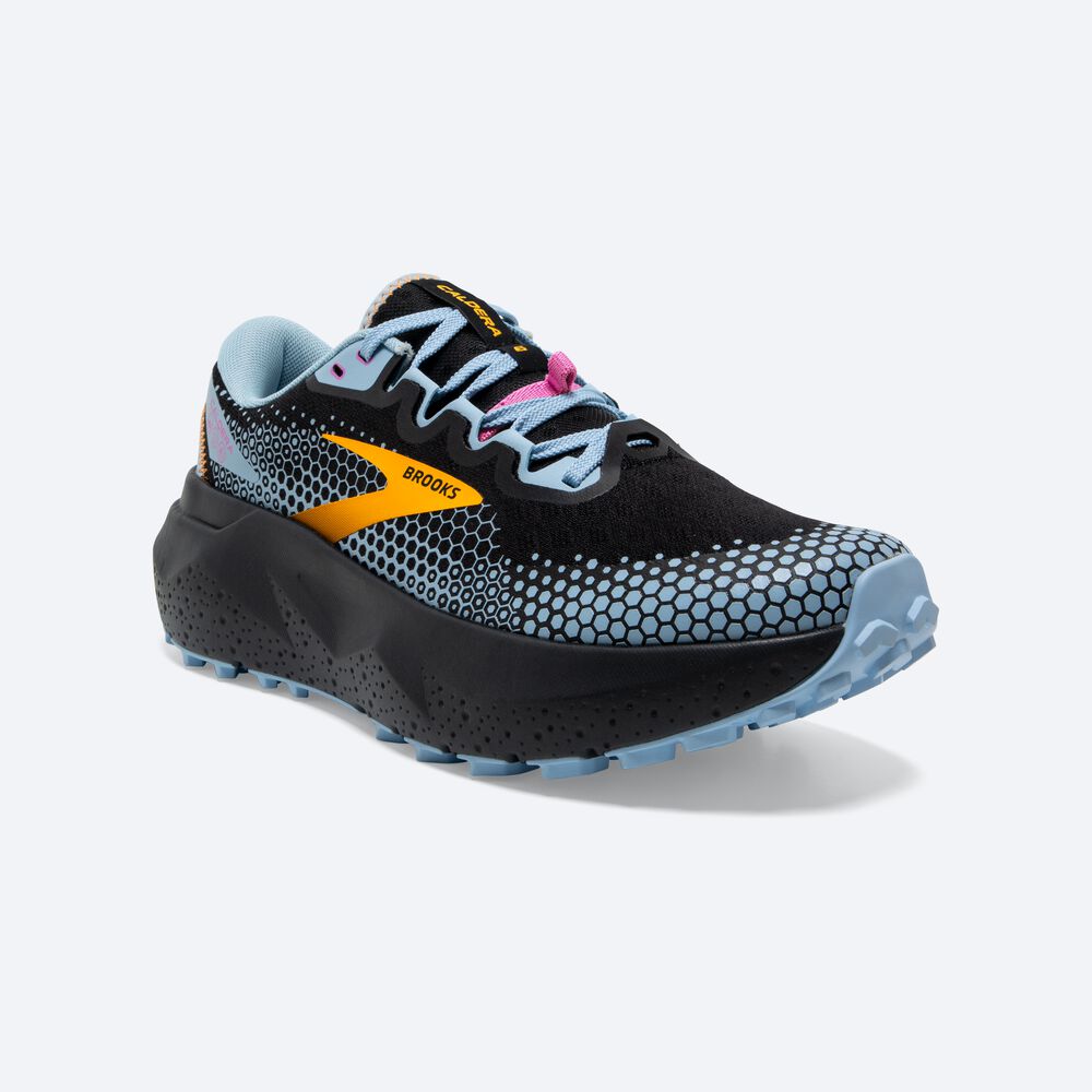 Brooks Caldera 6 Trailskor Dam Svarta/Blå/Gula | INL-397214