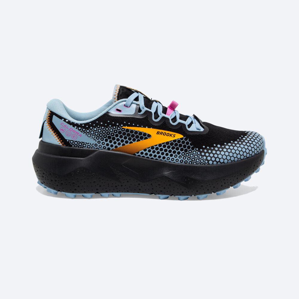 Brooks Caldera 6 Trailskor Dam Svarta/Blå/Gula | INL-397214