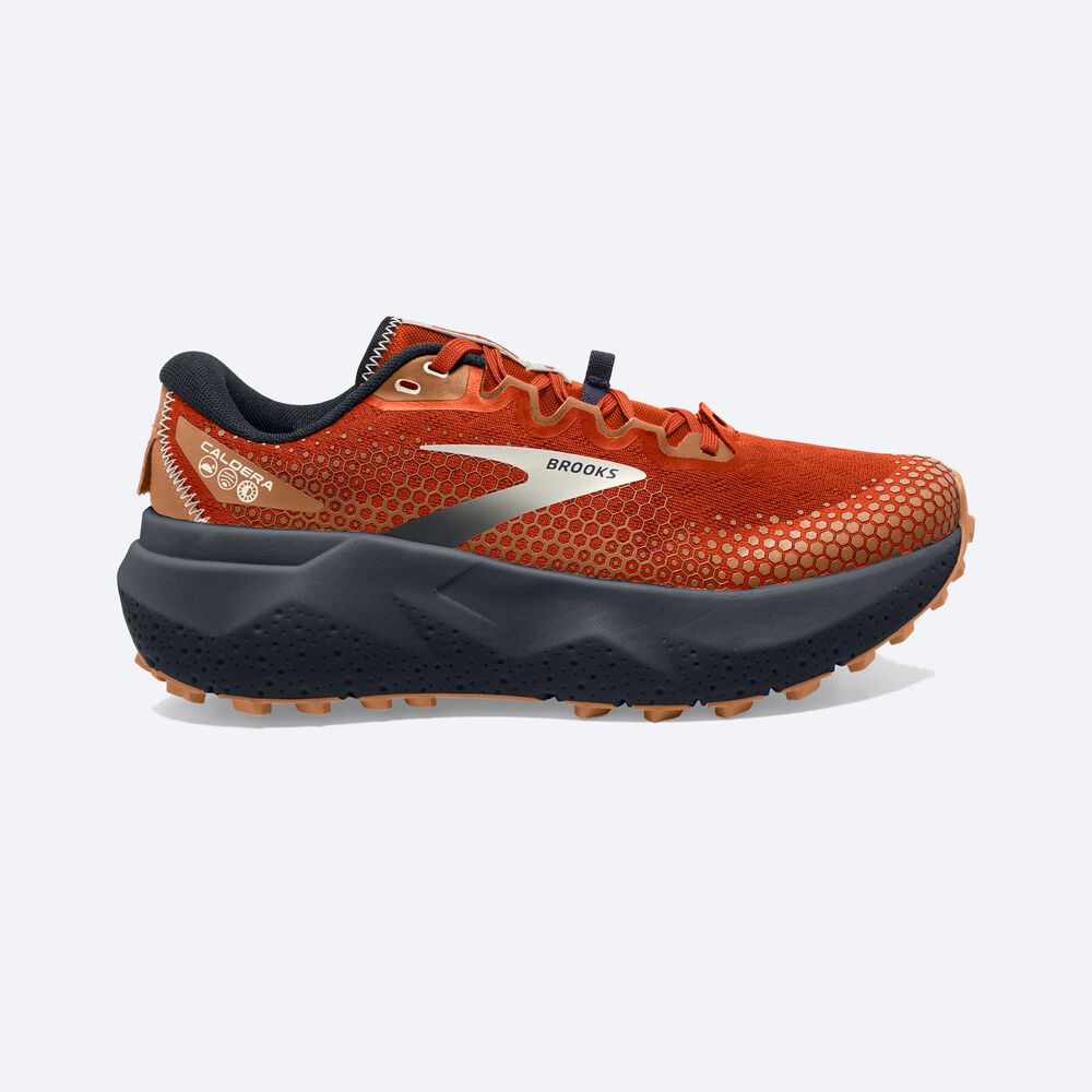 Brooks Caldera 6 Trailskor Herr Orange/Marinblå | SZR-345167