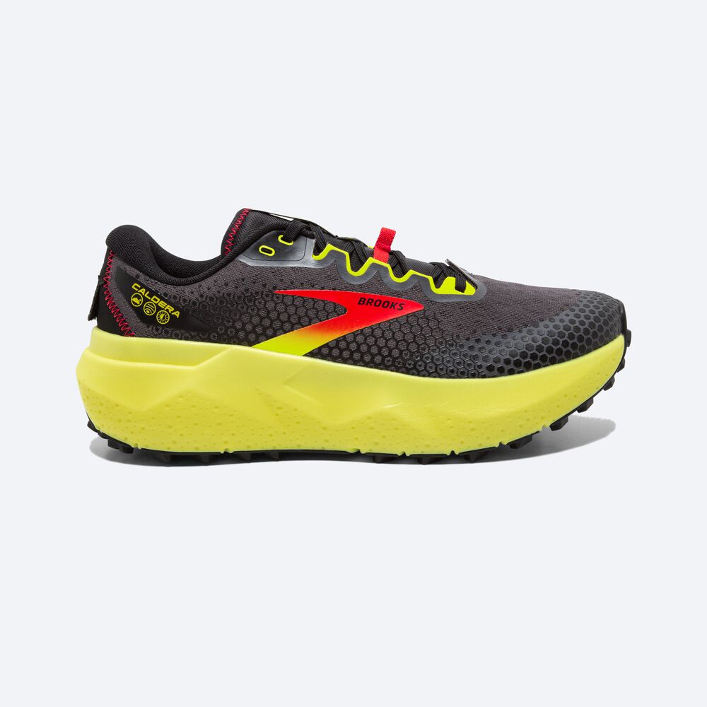 Brooks Caldera 6 Trailskor Herr Svarta/Röda/Gula | BCZ-618703