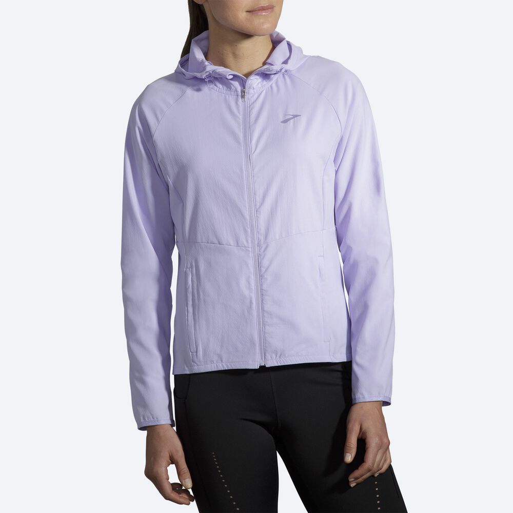 Brooks Canopy Jacka Dam Lila Grå | SMT-896521