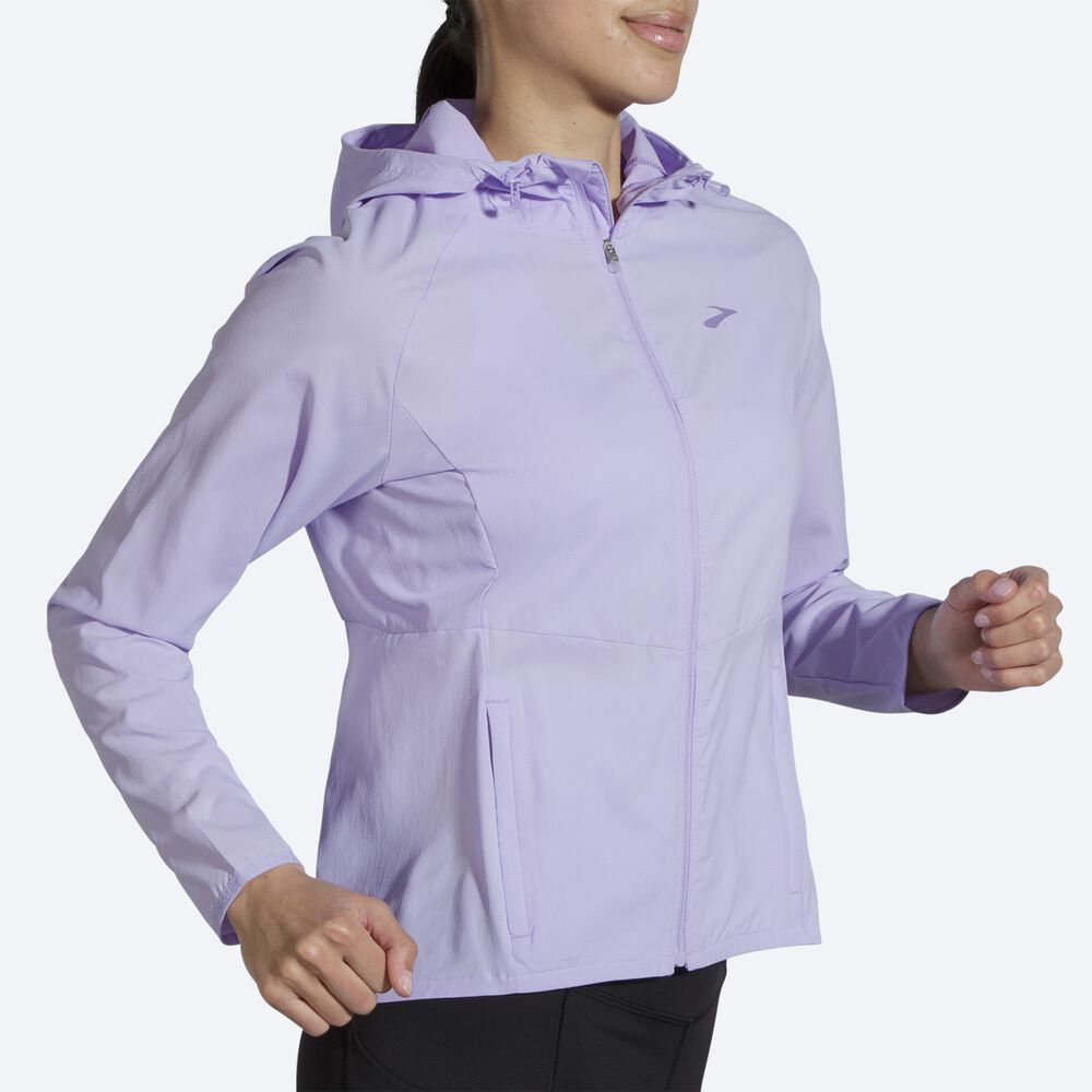 Brooks Canopy Jacka Dam Lila Grå | SMT-896521