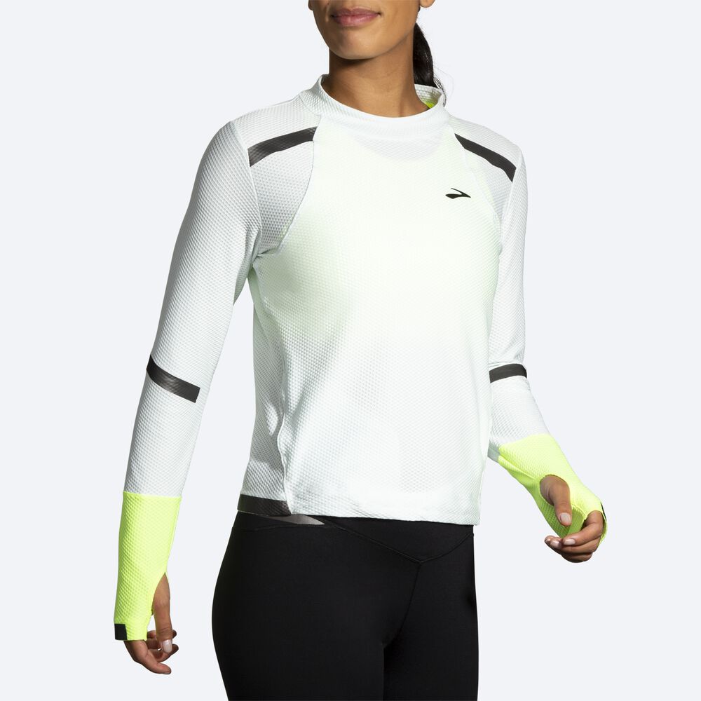 Brooks Carbonite Long Sleeve T-shirt Dam Grå | EKI-836059