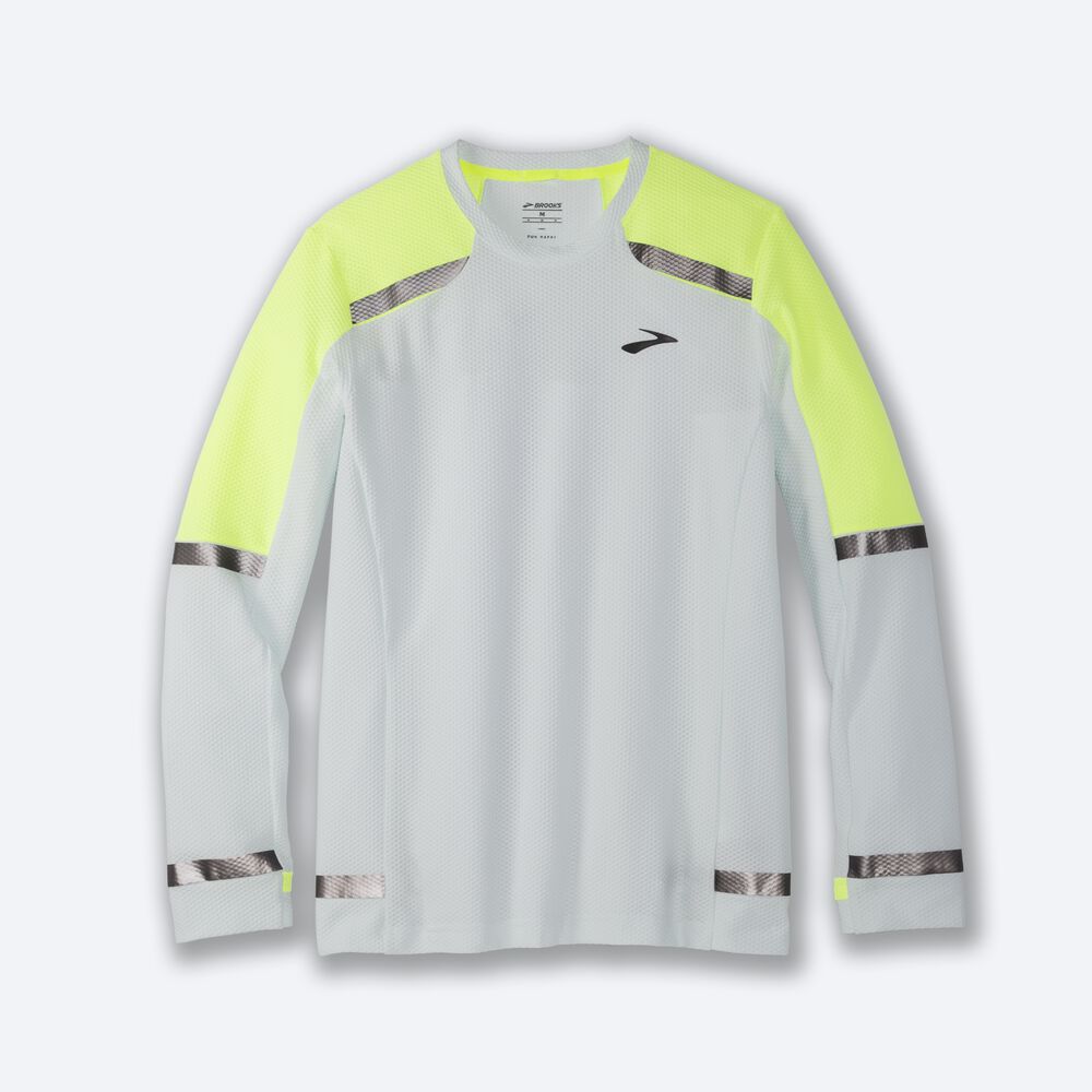 Brooks Carbonite Long Sleeve T-shirt Herr Grå | HTP-638947