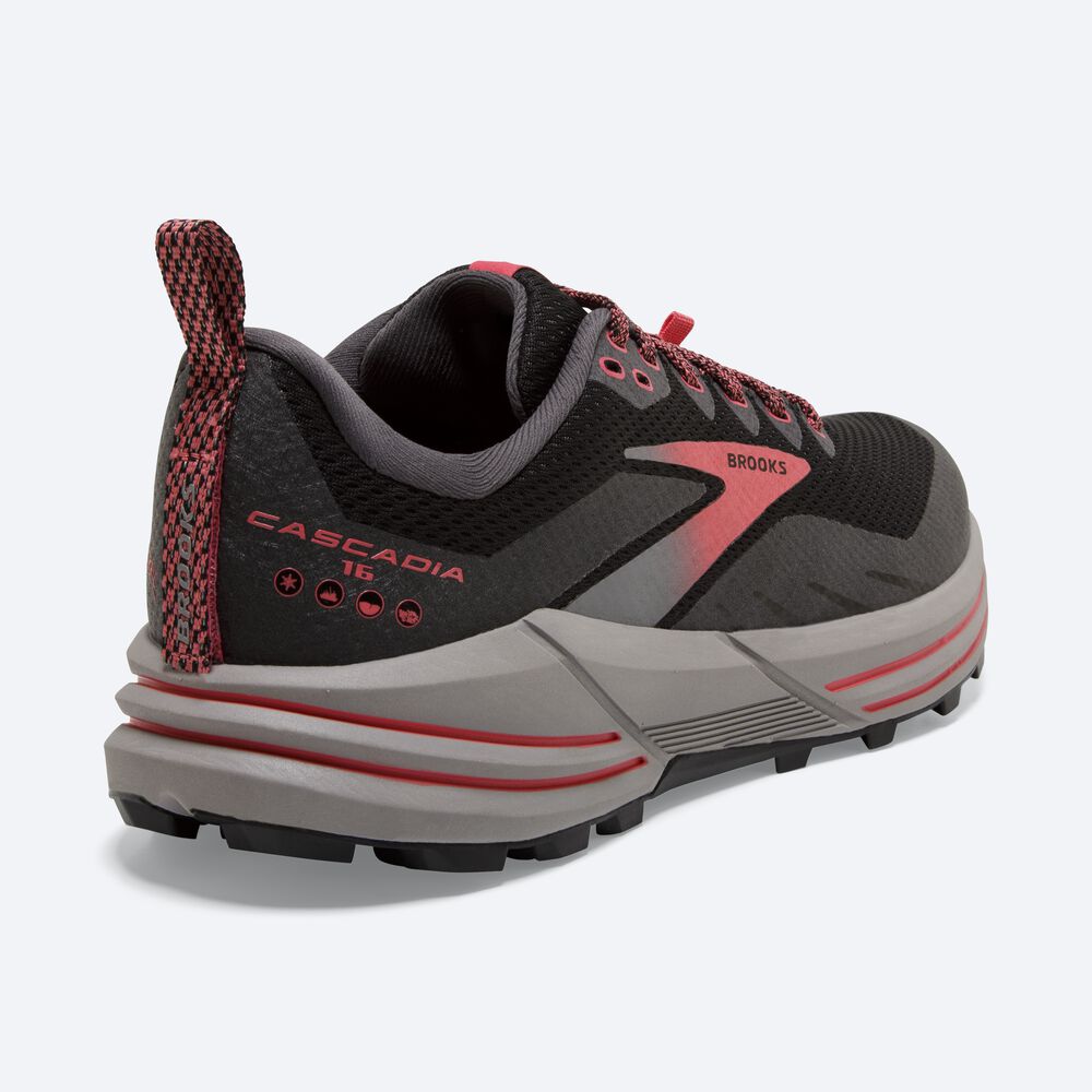 Brooks Cascadia 16 GTX Trailskor Dam Svarta/Korall | BTD-647208