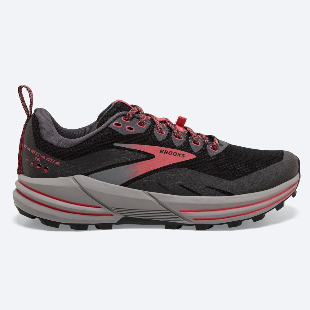 Brooks Cascadia 16 GTX Trailskor Dam Svarta/Korall | BTD-647208