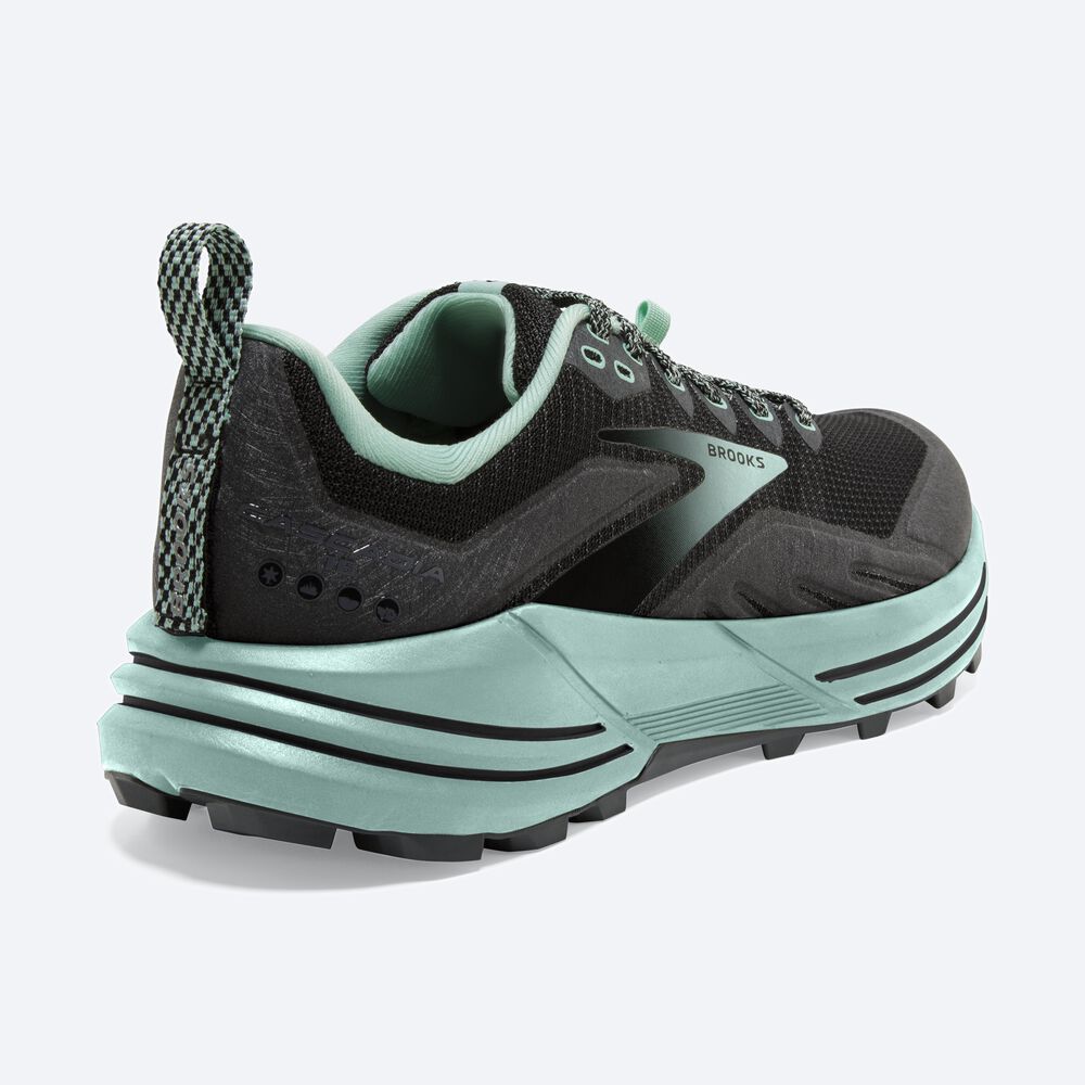 Brooks Cascadia 16 Trailskor Dam Svarta/Gröna | FGS-418263