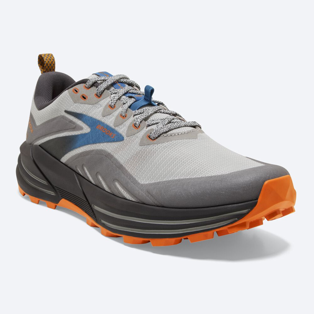 Brooks Cascadia 16 Trailskor Herr Grå/Orange | HSY-680173