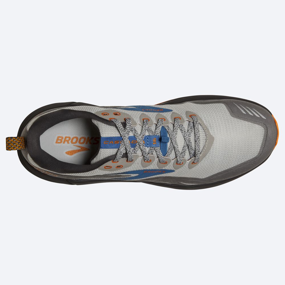 Brooks Cascadia 16 Trailskor Herr Grå/Orange | HSY-680173