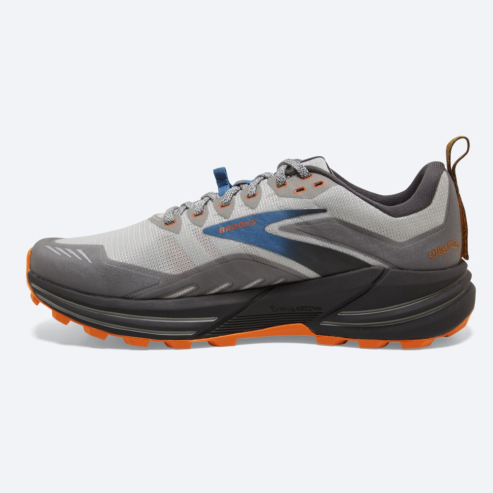 Brooks Cascadia 16 Trailskor Herr Grå/Orange | HSY-680173