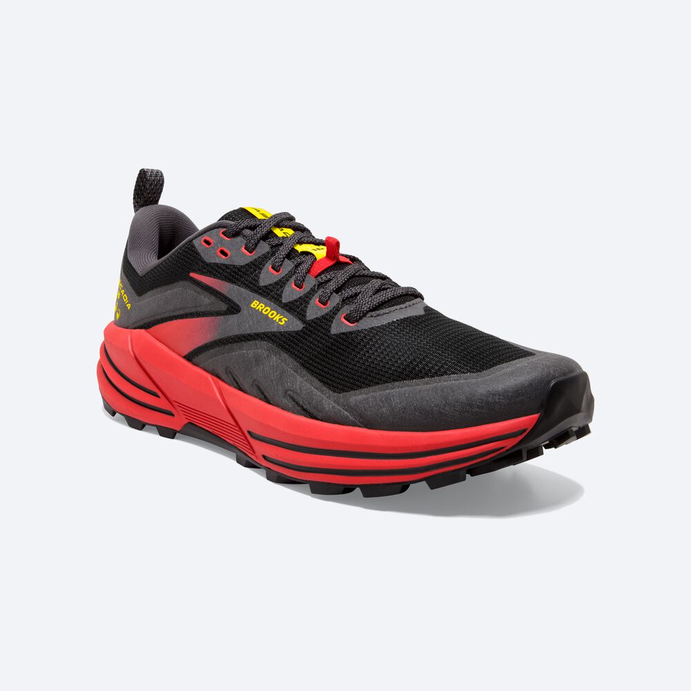 Brooks Cascadia 16 Trailskor Herr Svarta/Röda/Gula | DFS-061253