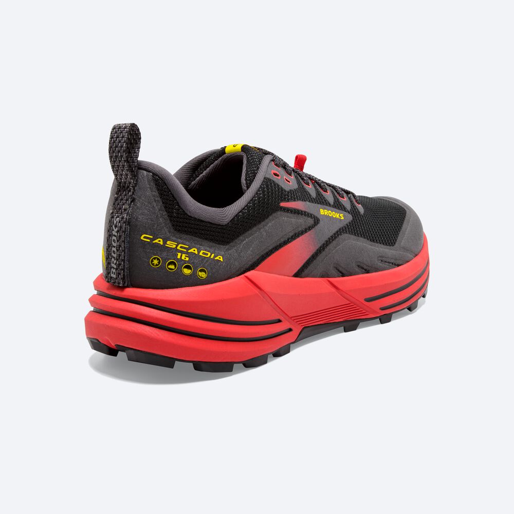 Brooks Cascadia 16 Trailskor Herr Svarta/Röda/Gula | DFS-061253