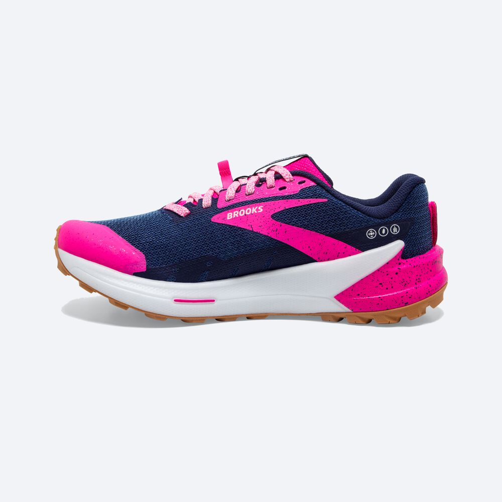 Brooks Catamount 2 Trailskor Dam Marinblå/Rosa | QHU-291743