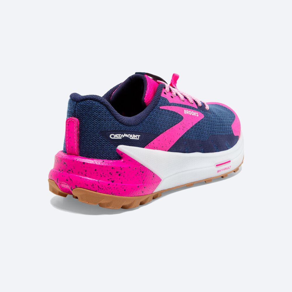 Brooks Catamount 2 Trailskor Dam Marinblå/Rosa | QHU-291743