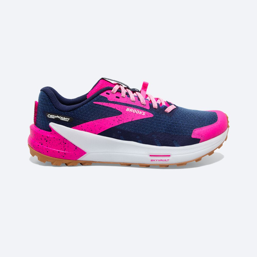 Brooks Catamount 2 Trailskor Dam Marinblå/Rosa | QHU-291743