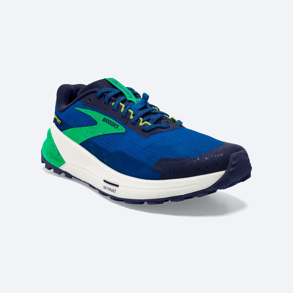 Brooks Catamount 2 Trailskor Herr Blå/Gröna | AQL-207596