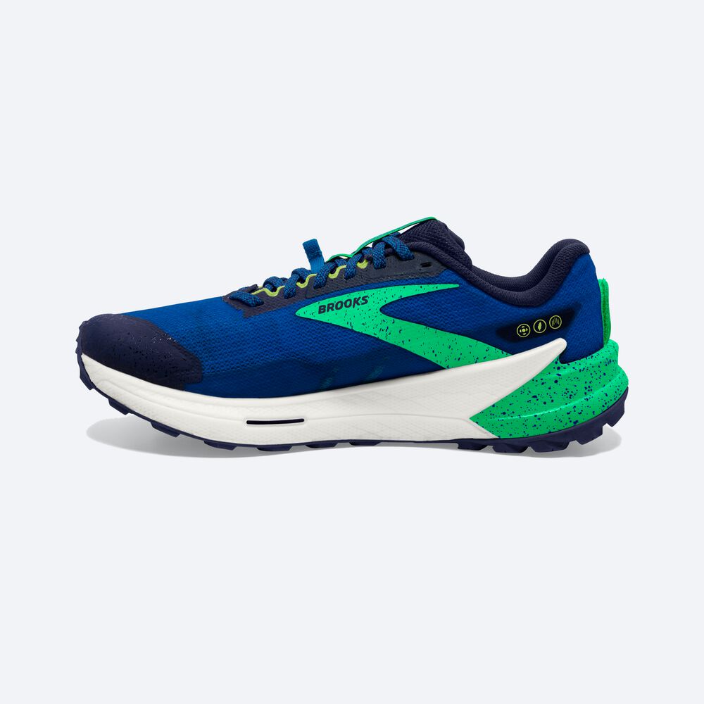 Brooks Catamount 2 Trailskor Herr Blå/Gröna | AQL-207596