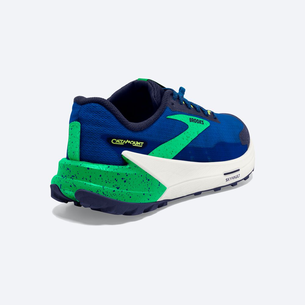 Brooks Catamount 2 Trailskor Herr Blå/Gröna | AQL-207596