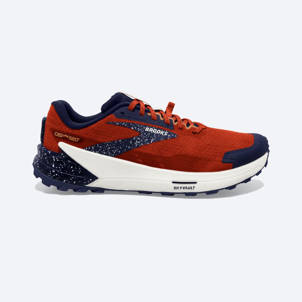 Brooks Catamount 2 Trailskor Herr Orange/Marinblå | ATQ-082674