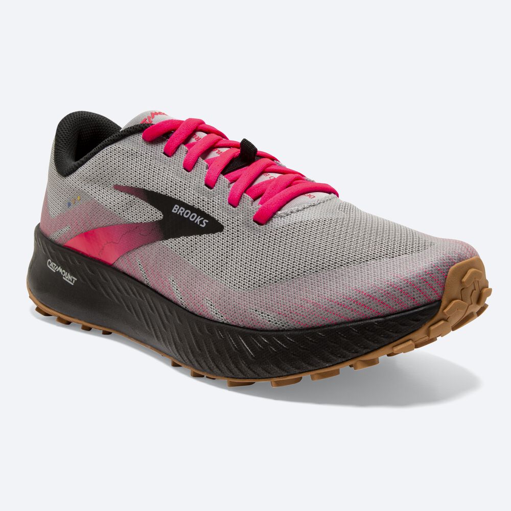 Brooks Catamount Trailskor Dam Grå/Rosa/Svarta | EHW-451293