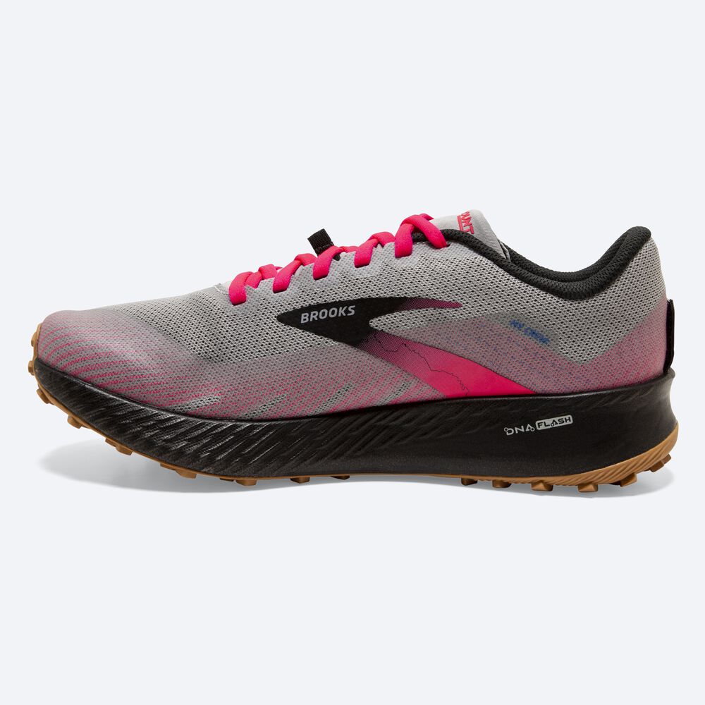 Brooks Catamount Trailskor Dam Grå/Rosa/Svarta | EHW-451293