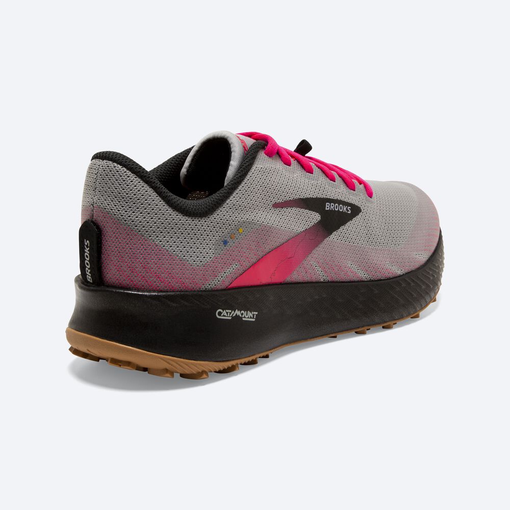 Brooks Catamount Trailskor Dam Grå/Rosa/Svarta | EHW-451293