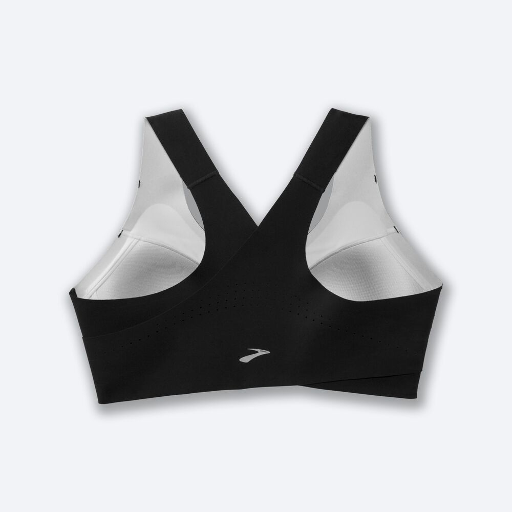 Brooks Dare Crossback Run Bra Sport Bh Dam Svarta | BEL-260549