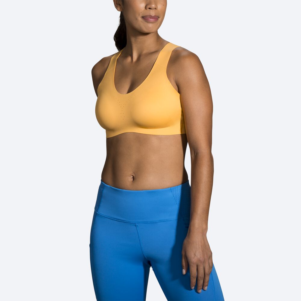 Brooks Dare Crossback Run Bra Sport Bh Dam Gula | BJH-157342