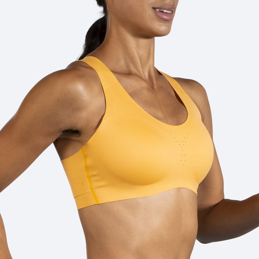 Brooks Dare Crossback Run Bra Sport Bh Dam Gula | BJH-157342