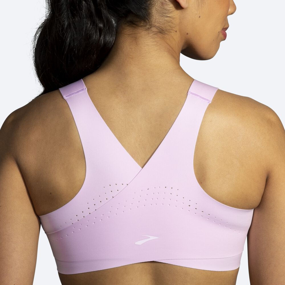 Brooks Dare Crossback Run Bra Sport Bh Dam Lila | EOB-362049