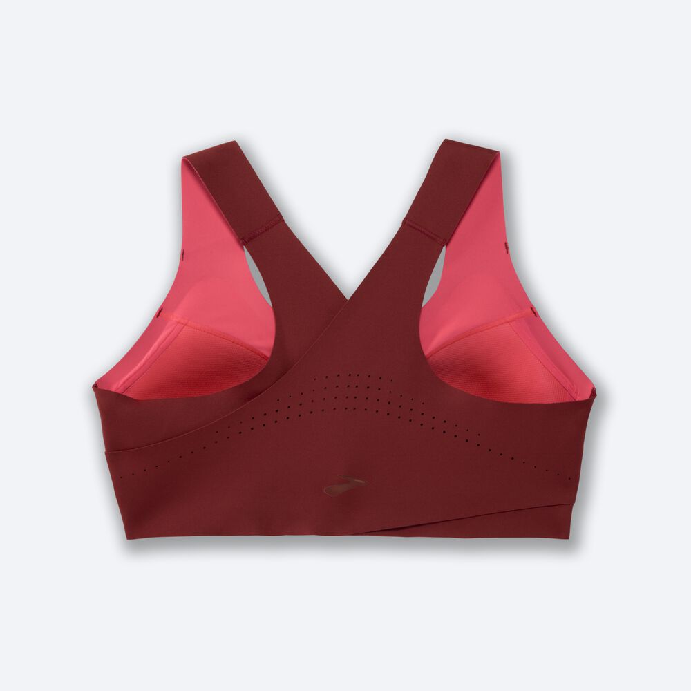 Brooks Dare Crossback Run Bra Sport Bh Dam Röda | HOL-816942