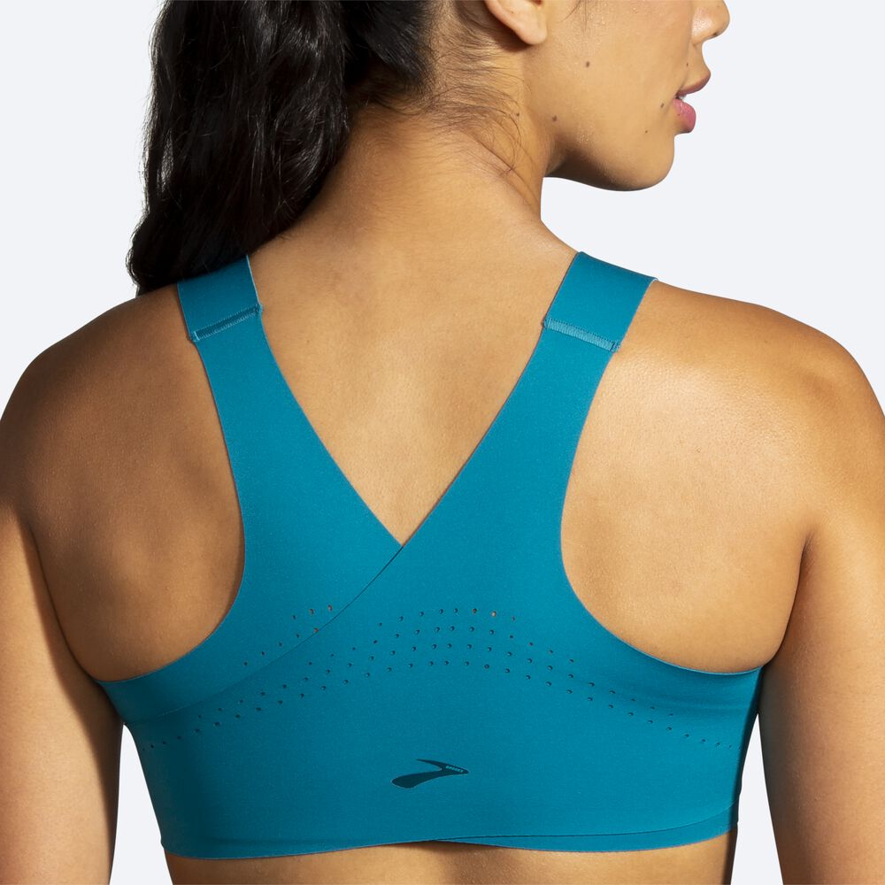 Brooks Dare Crossback Run Bra Sport Bh Dam Blå | JLC-821453