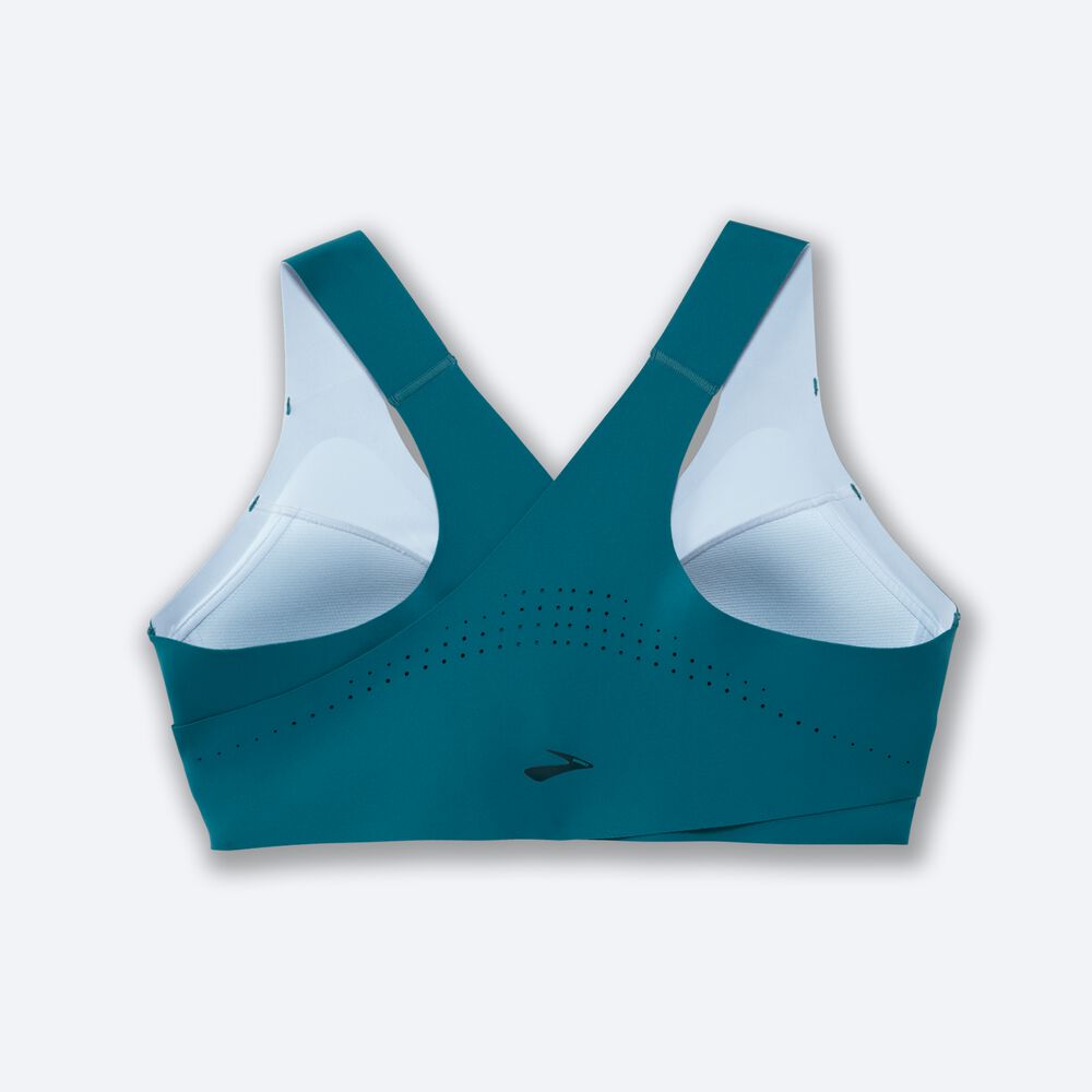 Brooks Dare Crossback Run Bra Sport Bh Dam Blå | JLC-821453