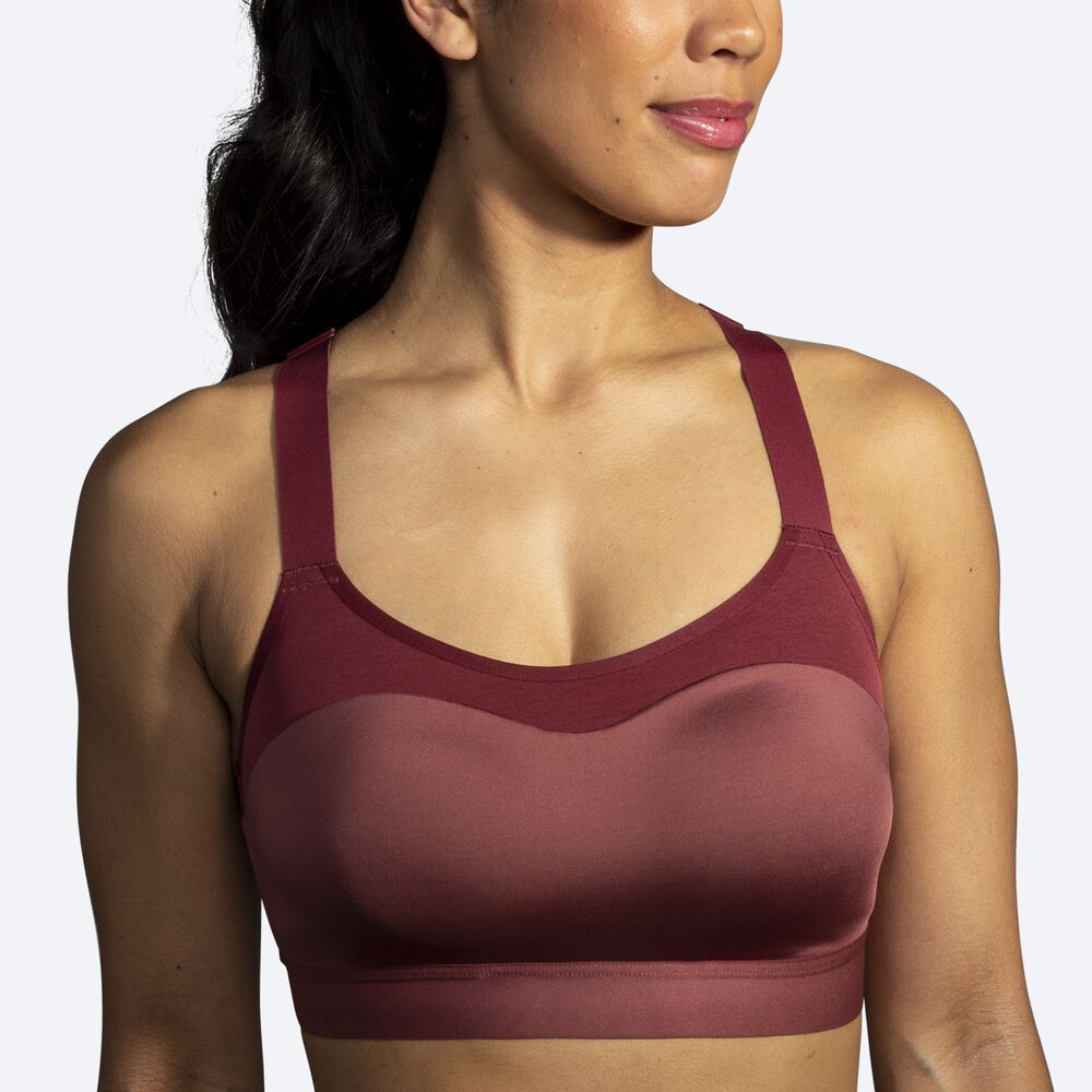 Brooks Dare Racerback Run Bra Sport Bh Dam Terracotta | QVW-316859