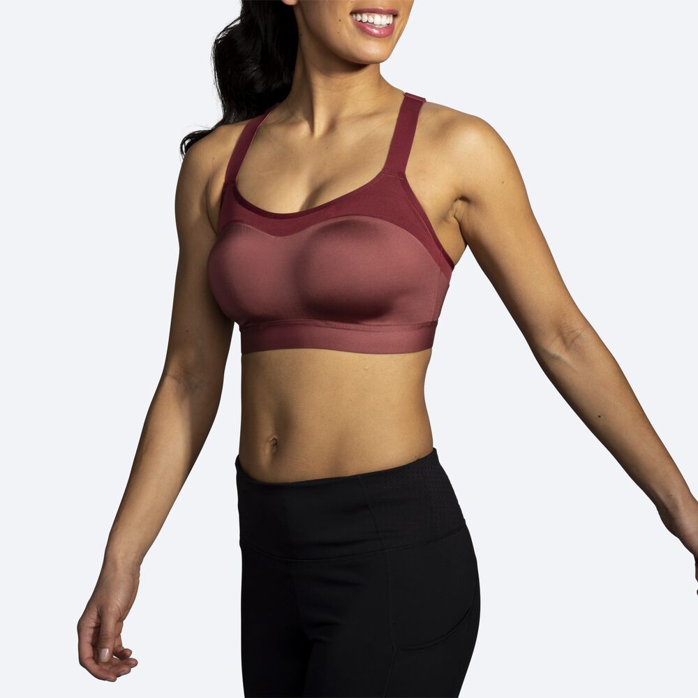 Brooks Dare Racerback Run Bra Sport Bh Dam Terracotta | QVW-316859