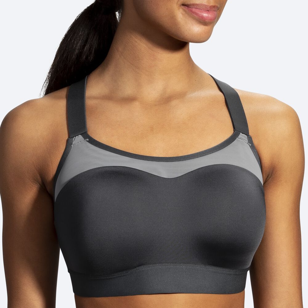 Brooks Dare Racerback Run Bra Sport Bh Dam Grå | SAL-198265