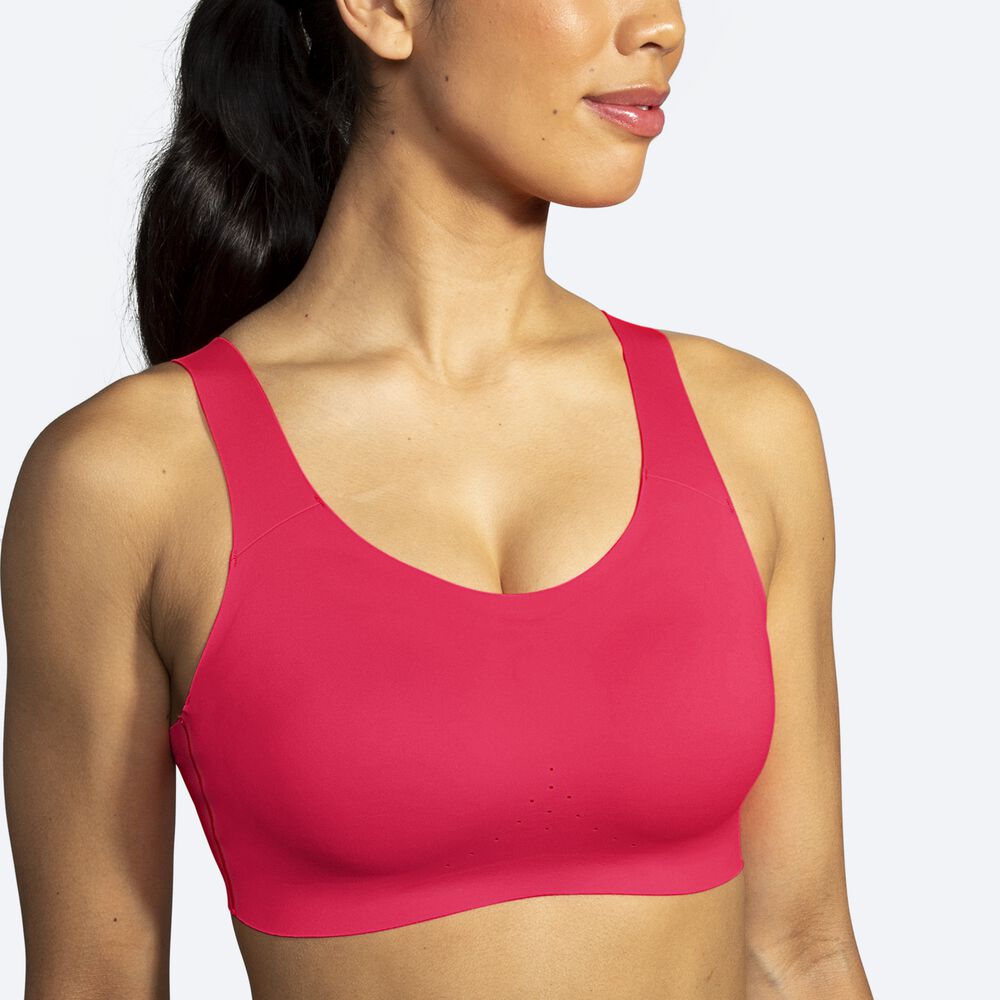 Brooks Dare Scoopback Run Bra Sport Bh Dam Rosa | IWU-365018