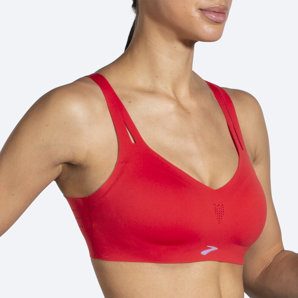 Brooks Dare Snörade Run Bra Sport Bh Dam Röda | KYJ-187402